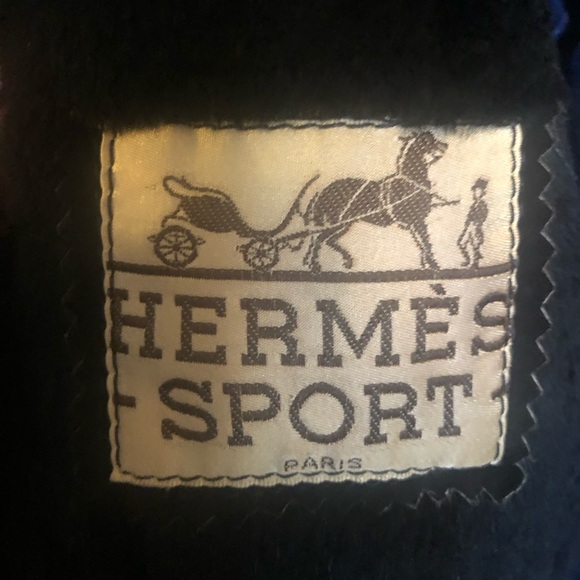 Hermes Sport VTG Suede Doblis midi coat with mink extended collar, black size 34 - Picture 3 of 17